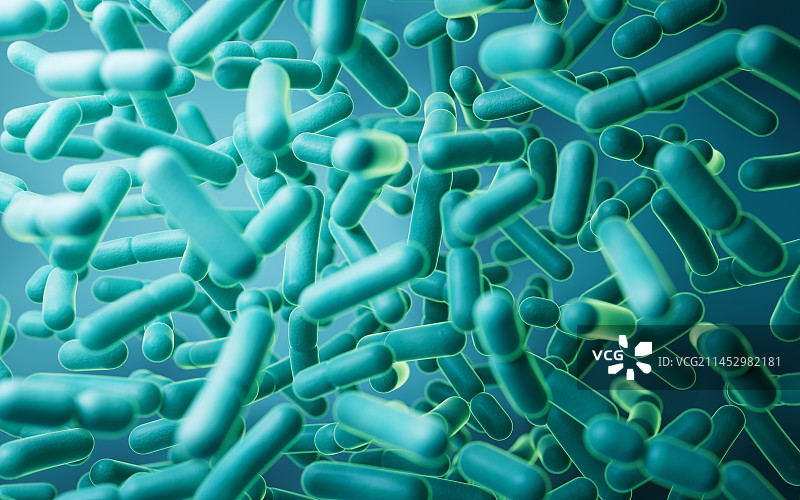 微观生物细菌背景3D渲染图片素材