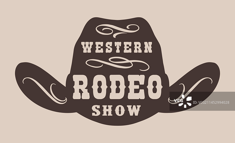 单色复古牛仔竞技表演贴纸图片素材