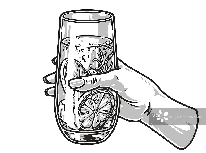 苏打水详细元素单色图片素材