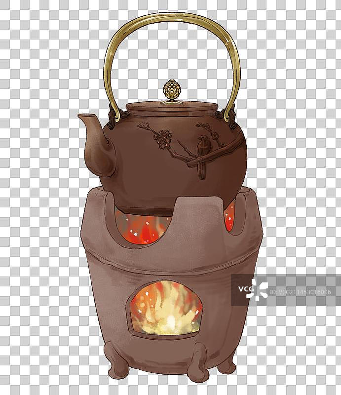 围炉煮茶元素图片素材
