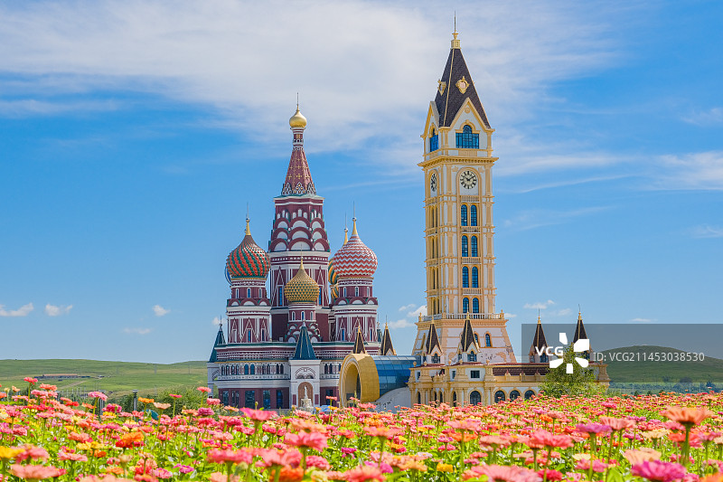 满洲里 猛犸公园 异国风情建筑图片素材