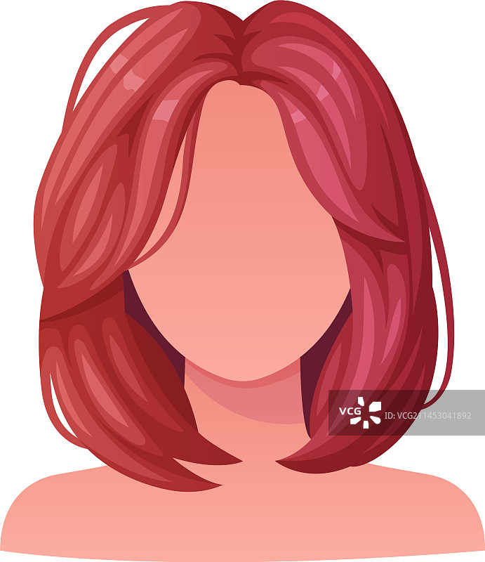 中长棕发的女性发型图片素材