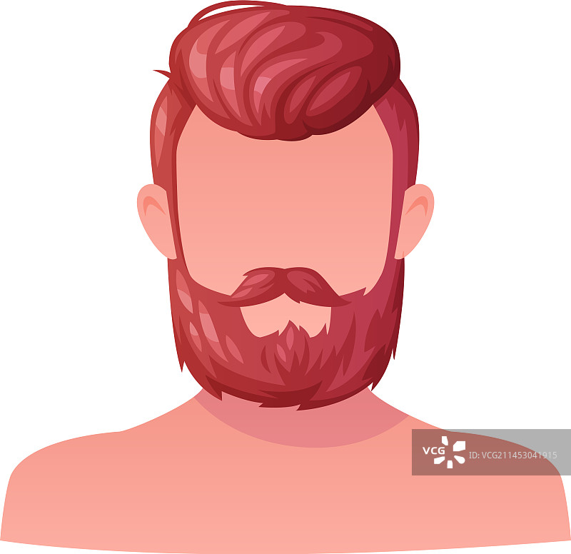 留着棕色渐变发型和胡须的男人图片素材