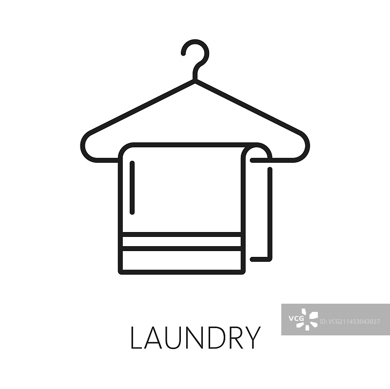 酒店服务毛巾挂在衣架上的图标图片素材