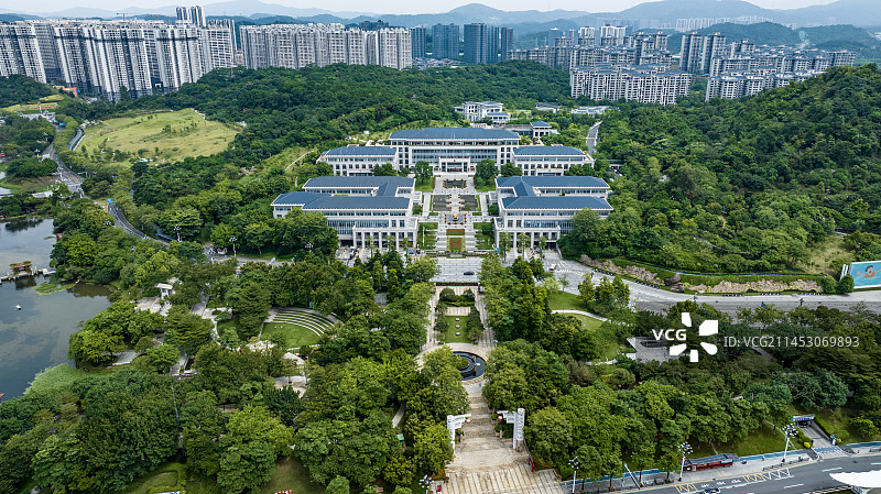 2023.9.5航拍广州黄埔区政府图片素材