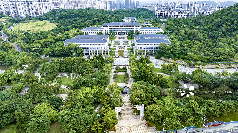 2023.9.5航拍广州黄埔区政府图片素材