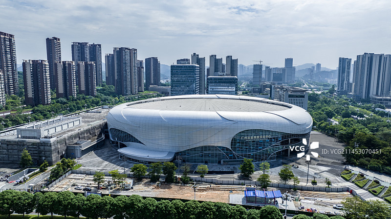 2023.9.5航拍广州黄埔区宝能广州国际体育演艺中心图片素材