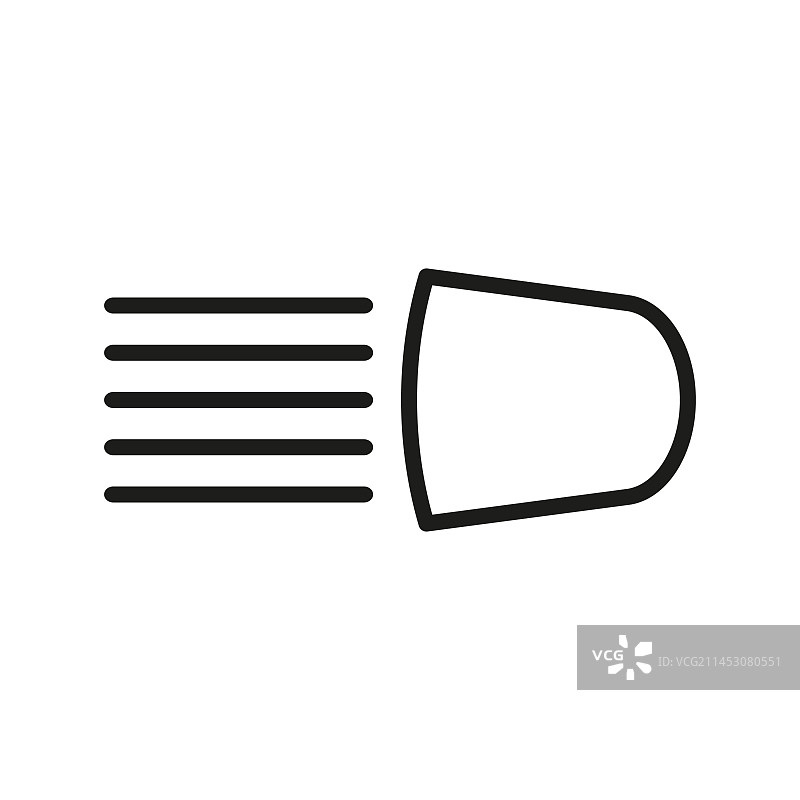 汽车前大灯图标EPS 10图片素材