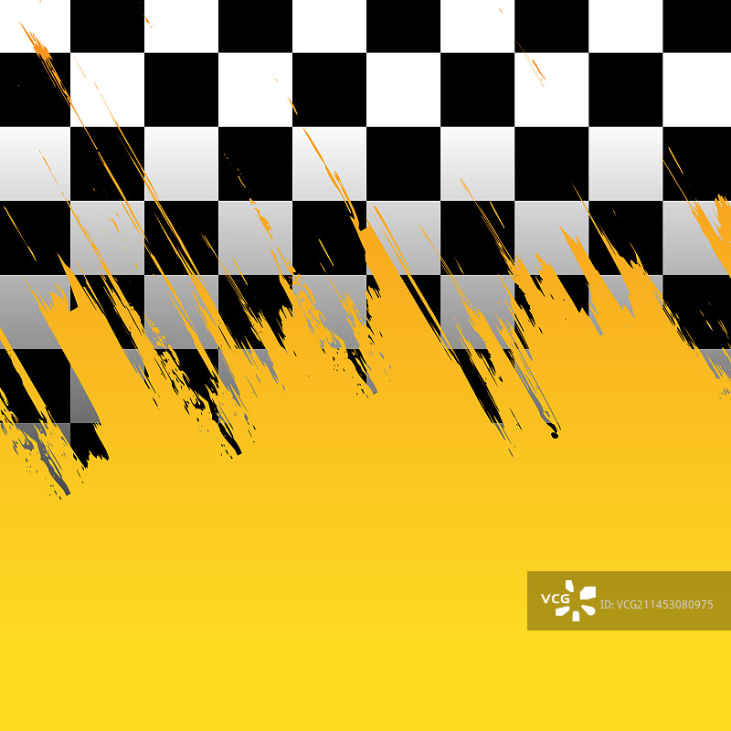 橙色棋盘格旗帜复古壁纸图片素材