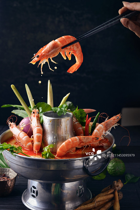 鲜虾火锅图片素材