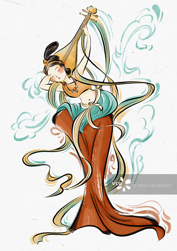 敦煌飞天仙女图片素材
