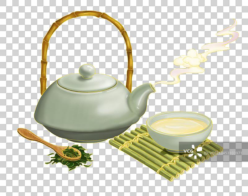 茶道茶具绿茶春茶图片素材