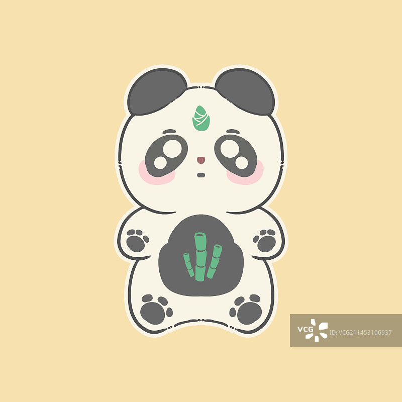 可爱的卡通小熊猫图片素材