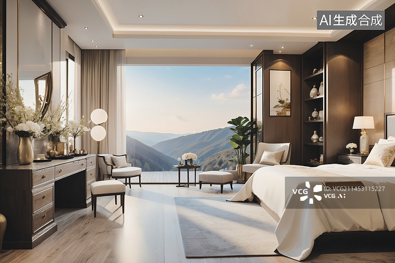 【AI数字艺术】华贵酒店套房图片素材