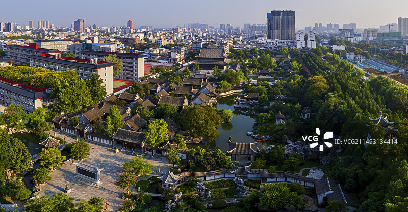 河南省南阳市邓州市花洲书院百花洲公园图片素材