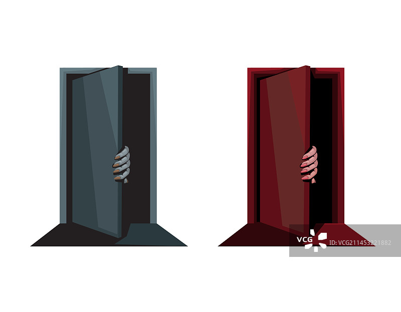 从黑暗房间伸出的神秘之手图片素材