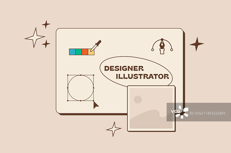 用于绘制图形的电脑程序界面图片素材