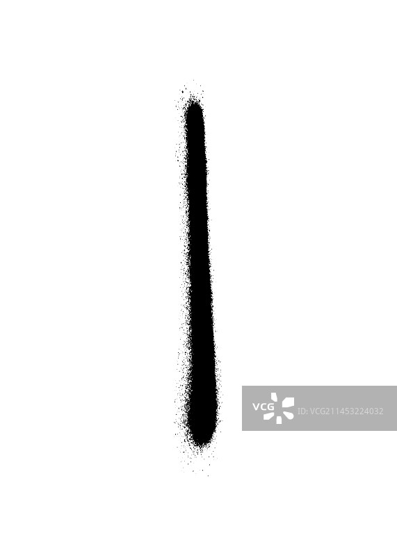 用黑色喷漆绘制的罗马数字一图片素材