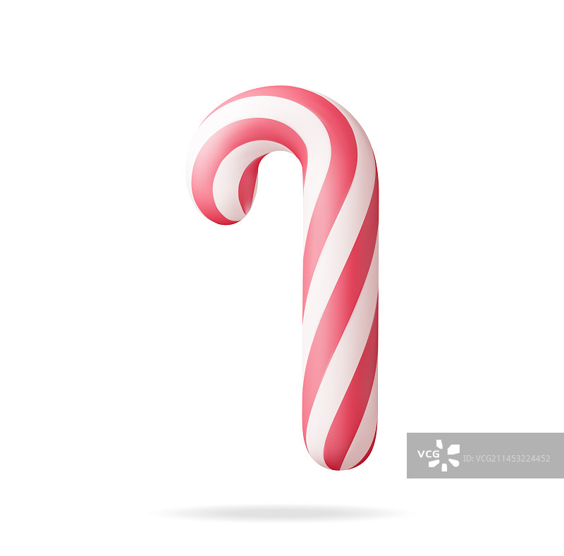 3D逼真拐杖糖图片素材
