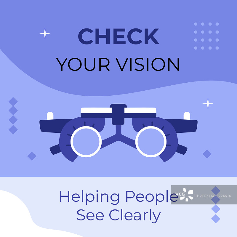 扁平风格验光师帖子图片素材