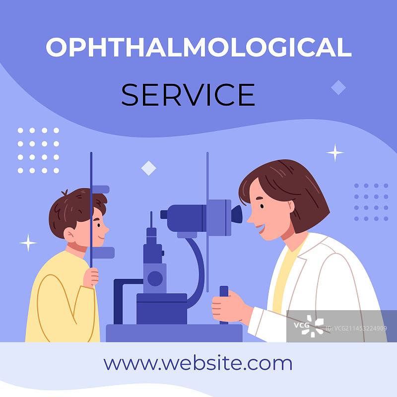 扁平风格验光师帖子图片素材