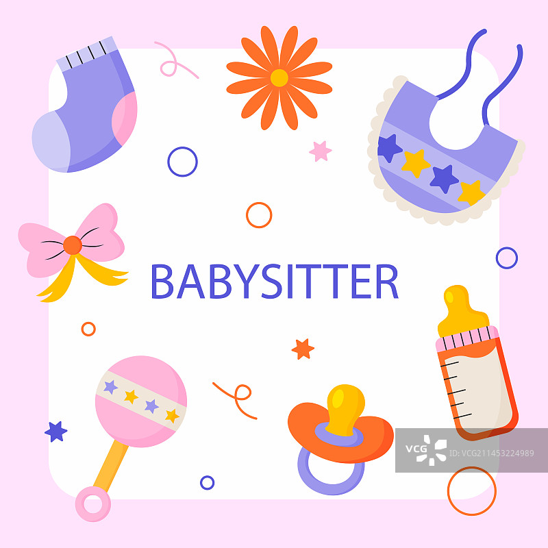 手绘育儿帖子图片素材