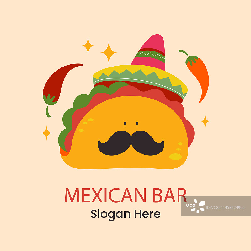 墨西哥酒吧logo设计图片素材