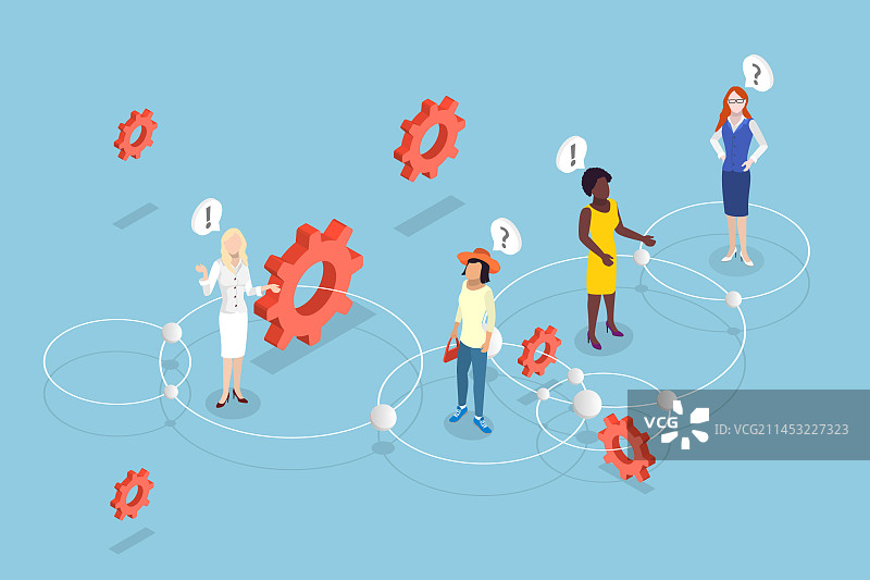 三维等距平面概念图片素材