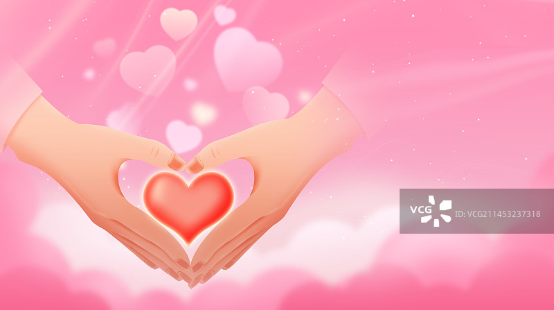 感恩节快乐爱心插画海报图片素材