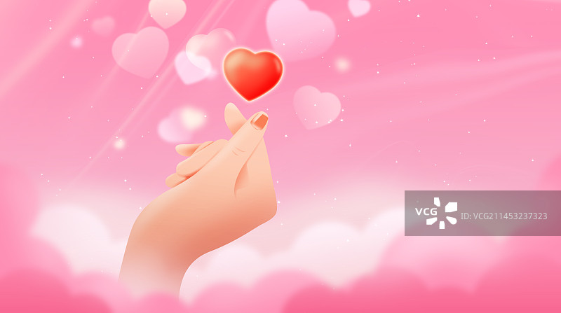 感恩节快乐爱心插画海报图片素材