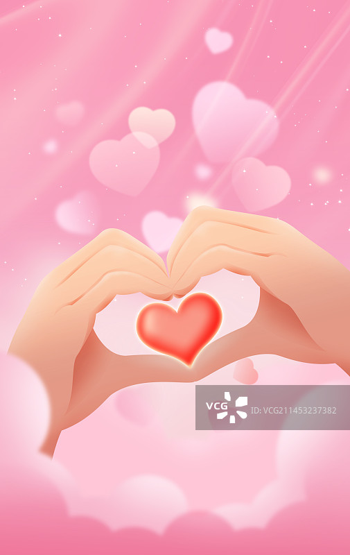 感恩节快乐爱心插画海报图片素材