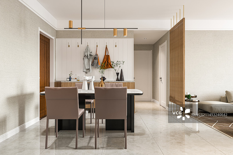 现代风格住宅客餐厅图片素材