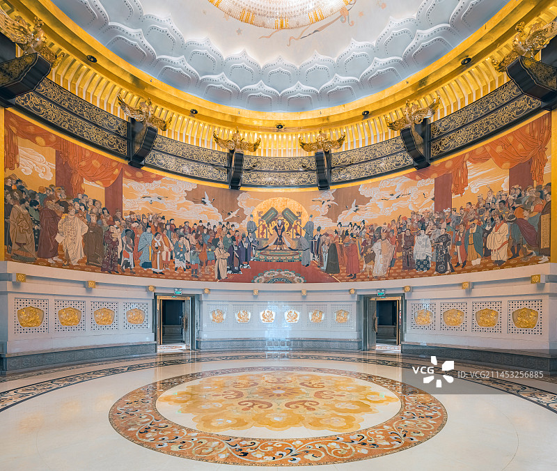 河南省隋唐洛阳城国家遗址公园天堂明堂景区金色大厅图片素材