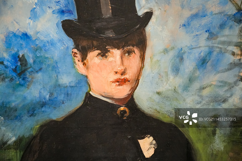 马奈油画作品《女骑士》  上海“六百年之巨匠”展览图片素材