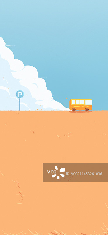 开往秋天的大巴图片素材