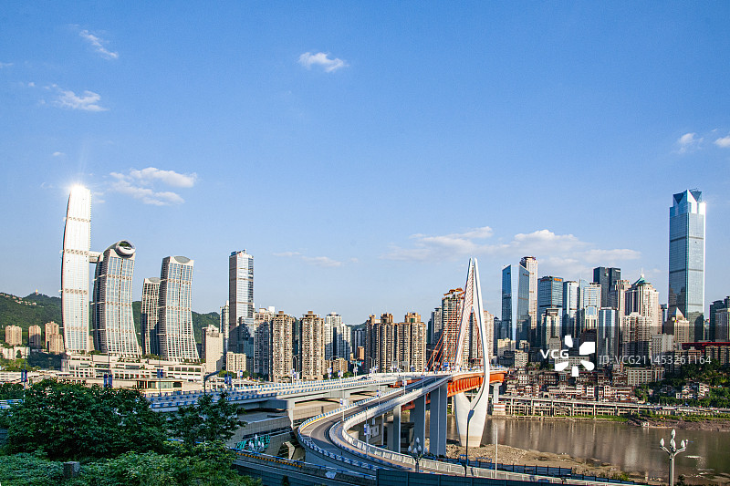 重庆千厮门嘉陵江大桥图片素材