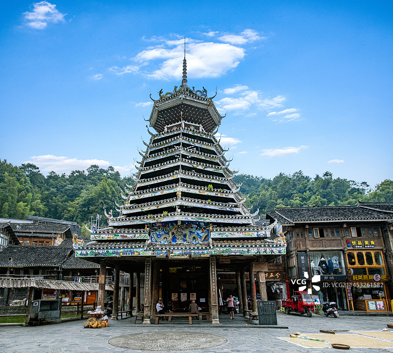 贵州省黔东南苗族侗族自治州黎平县肇兴侗寨图片素材