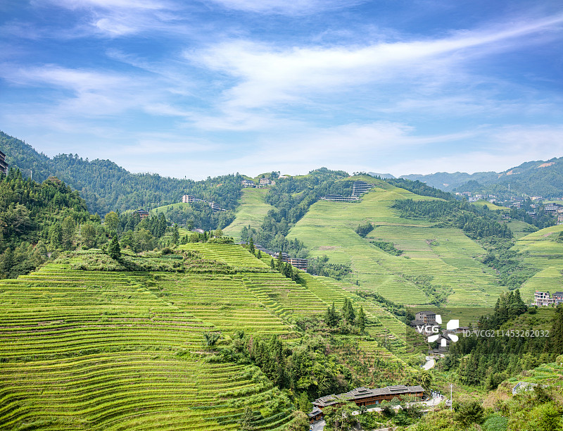 广西桂林市龙胜各族自治县金坑大寨红瑶梯田图片素材