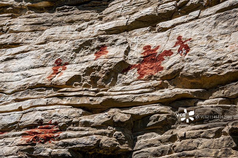 贵州省龙里云栖谷龙里巫山岩画图片素材