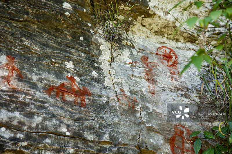 贵州省龙里云栖谷龙里巫山岩画图片素材