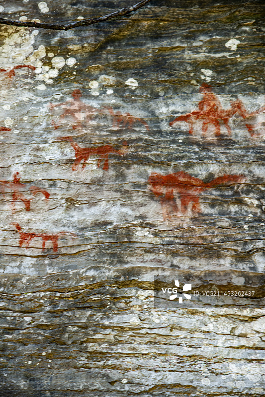 贵州省龙里云栖谷龙里巫山岩画图片素材