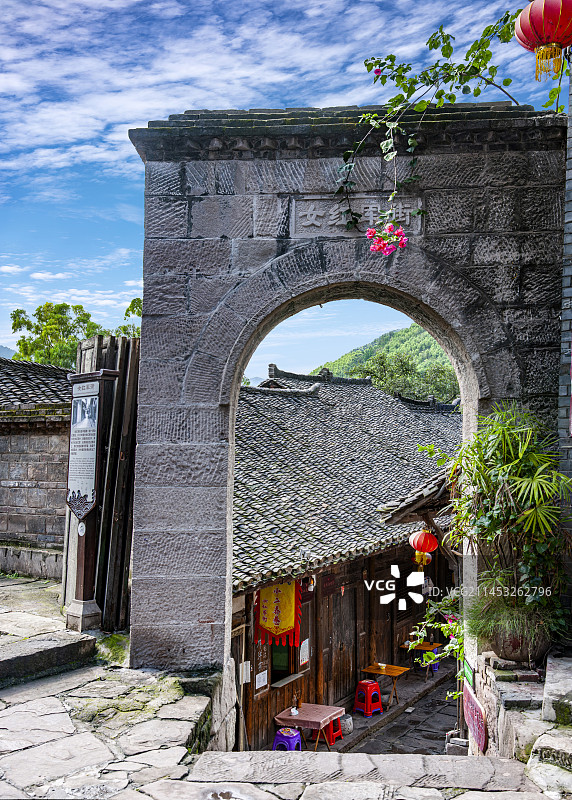 贵州省遵义市习水县土城镇女红军街遗迹图片素材