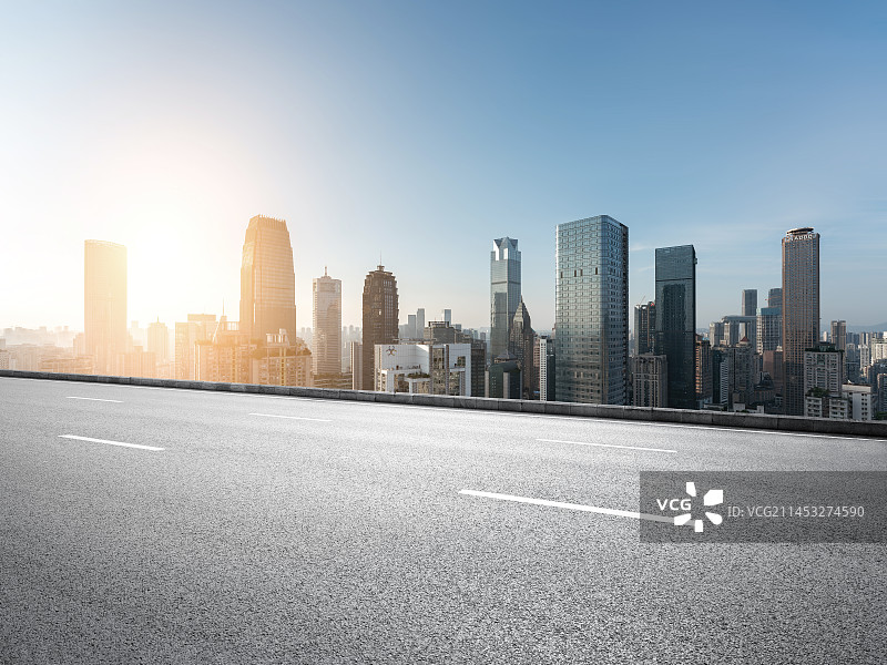 重庆空旷的现代城市公路图片素材