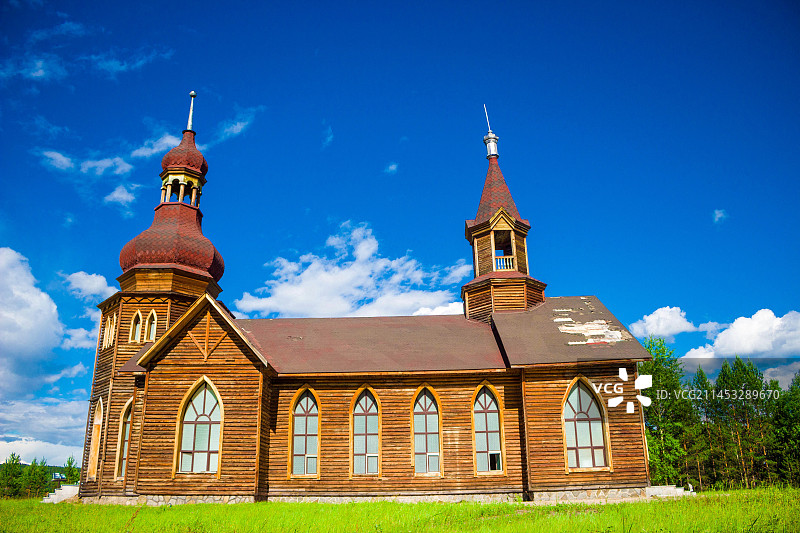黑龙江漠河北极村建筑景观图片素材