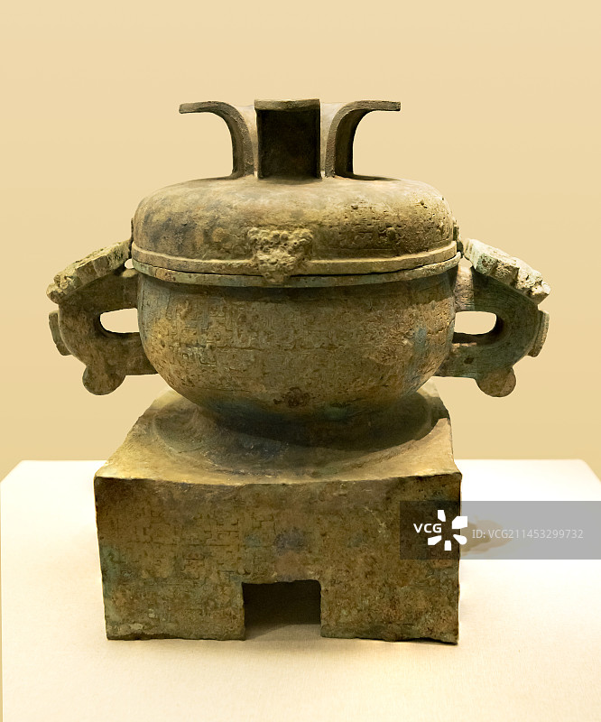 国家博物馆-智慧之光-蔡侯青铜簋-春秋-国博馆藏图片素材