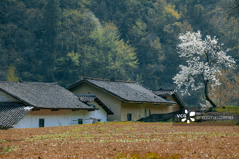 陕西安康山区民居图片素材