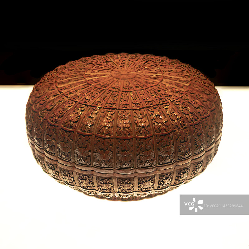 国家博物馆-癸卯金安展-剔红益寿宝盒-清乾隆图片素材