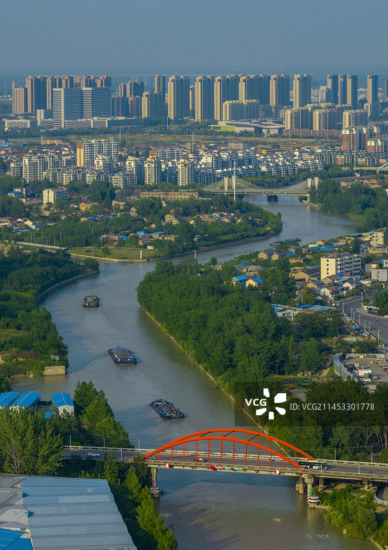江苏淮安盐城畔的城市风光图片素材