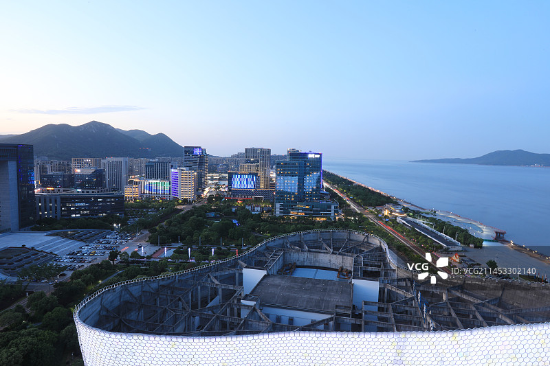 舟山市东港城市风光图片素材