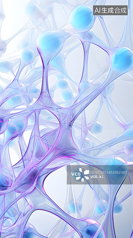 【AI数字艺术】紫色科技生物抽象图片素材